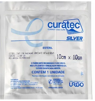 Curatec - Curativo de Alginato de Cálcio e Prata 10cm x 10cm Silver IV