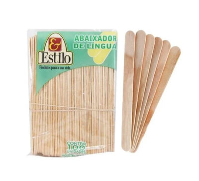 Abaixador de Língua Madeira 500 Unidades - Estilo