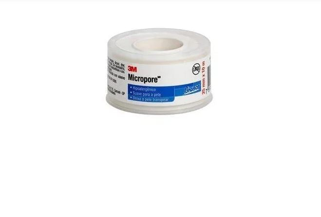 Fita Micropore da 3M 25mm x 10mt Branca