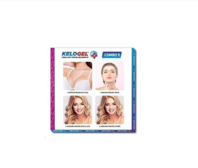 Kit Kelogel - Adesivo Silicone Anti-Sinais 6 Unidades 1 Colo 1 Testa 4 Olhos ou Bigode Chinês