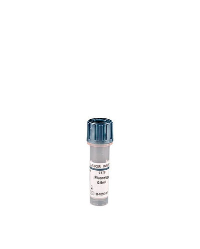 Mini Tubo Coletor Fluoreto de Sódio 0,5ml - 50 Unidades