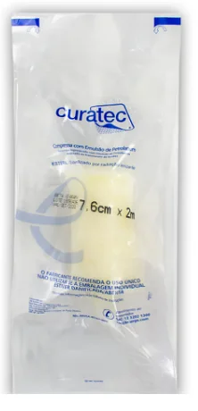 Curatec - Curativo Compressa com Emulsão de Petrolatum 7,6cm x 2M