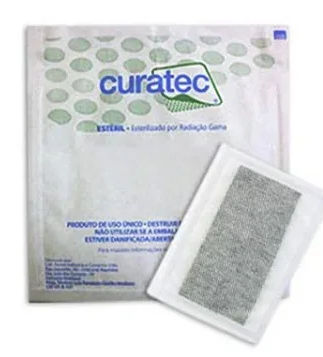 Curatec - Curativo Carvão Ativado com Prata Plus 10cm x 10cm