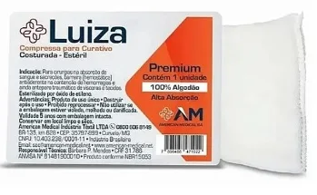 Luiza - Curativo Cirúrgico Algodonado Estéril 10cm x 50cm Unid. Zobec