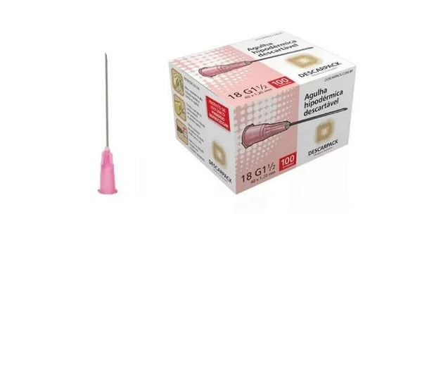 Agulha Descarpack Hipodérmica 40 x 12mm C/ 100 Unidades