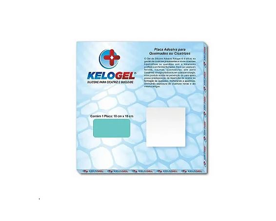 Placa Kelogel em Silicone Cicatrizes e Queimados 20cm x 20cm Unidade