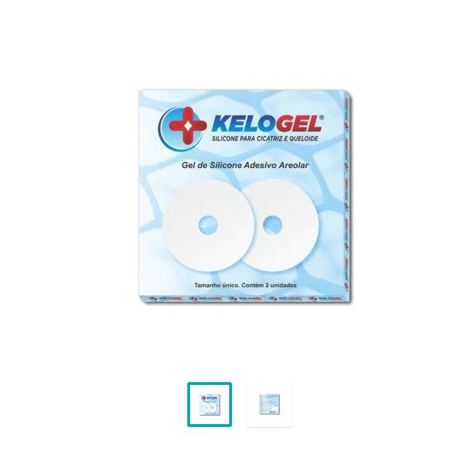 Fita Kelogel em Silicone Areolar Adesiva C/ 2 Unidades