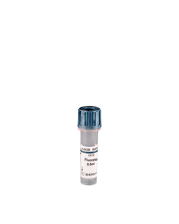 Mini Tubo Coletor Fluoreto de Sódio 0,5ml -  50 Unidades