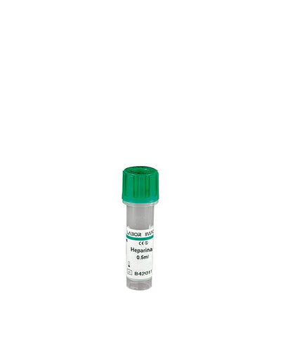 Mini Tubo Coletor com Heparina de Sódio 0,5ml - 50 Unidades